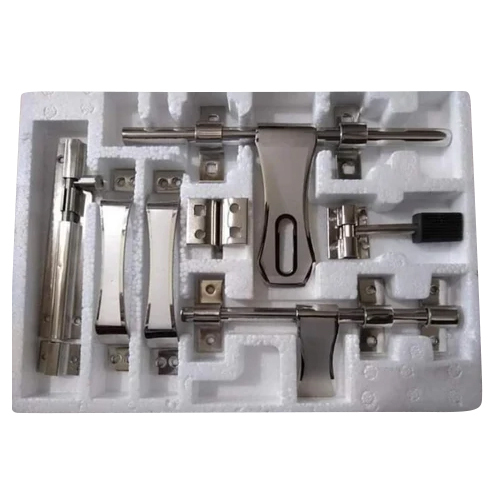 सिल्वर स्टील डोर हैंडल किट