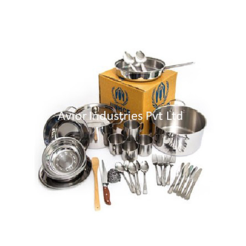 सिल्वर स्टेनलेस स्टील किचन सेट