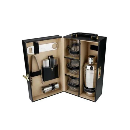 3 ग्लास के साथ स्टेनलेस स्टील बार सेट