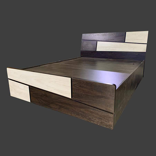 Laminated Wooden Double Bed Home Furniture