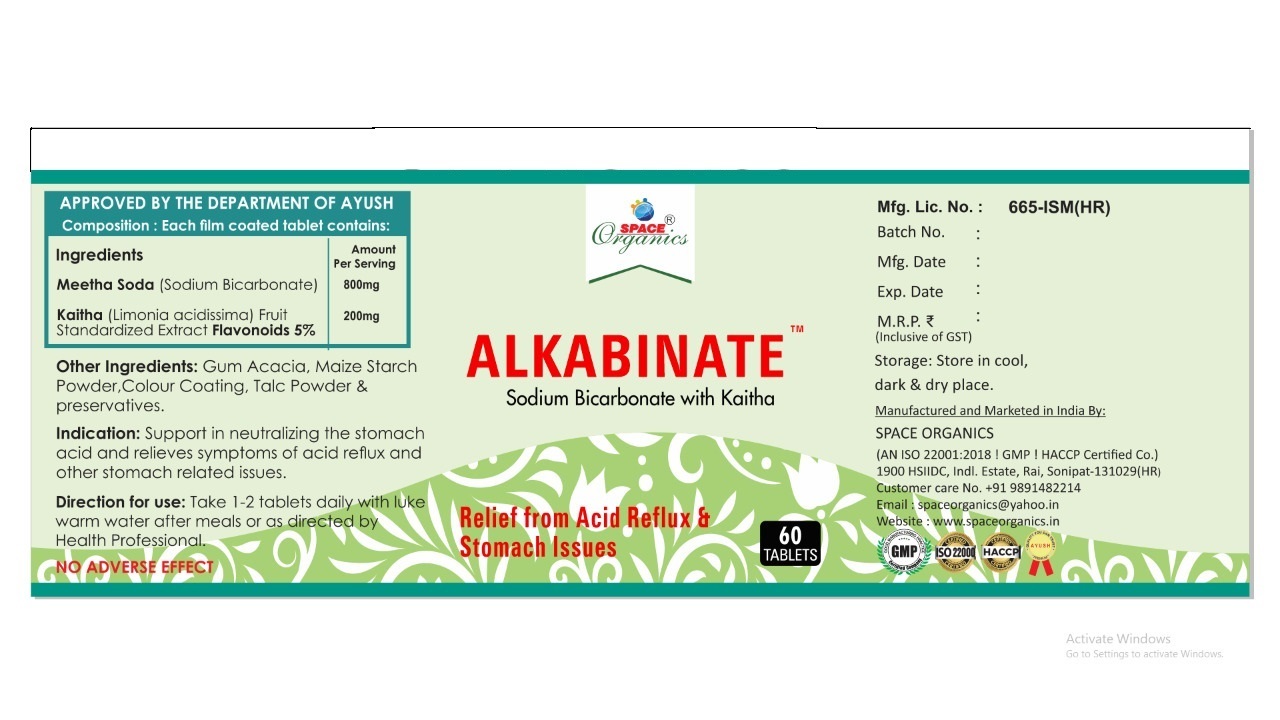 Alkabinate 60 Tablet Age Group: Suitable For All Ages