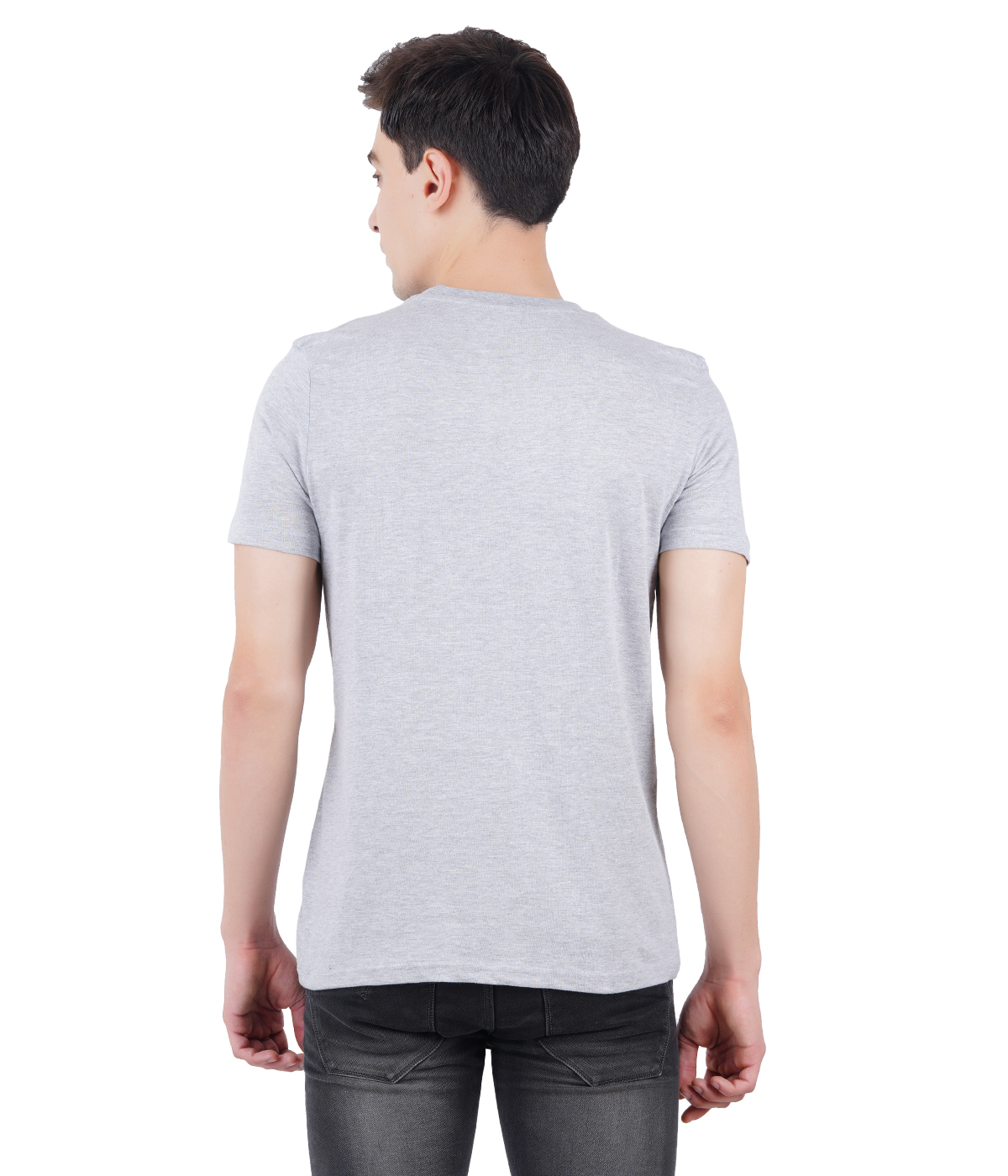 Casual T-shirts - 100% Cotton, Sizes M, L, Xl | Grey O-neck, Short Sleeves, Printed Design, For Men 18+