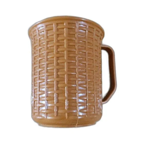 6 Inch Plastic Coffee Mug - 300ml Capacity, Brown Color | Polished Surface Finish, Customized Size, Durable Plastic Material