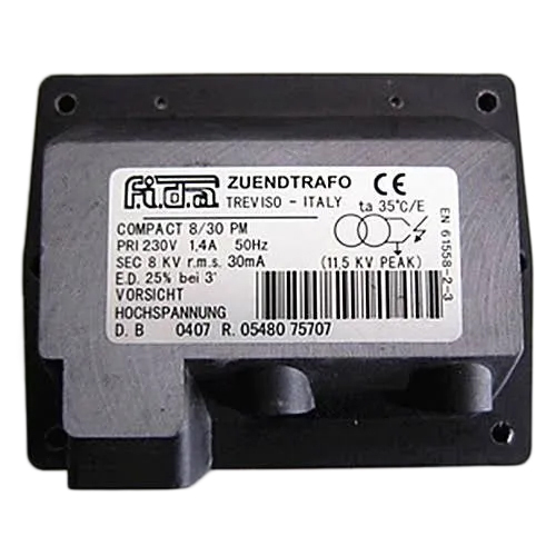 Fida 230 V Ignition Transformer - 220-440 Volt Rated Voltage | Stainless Steel, Industrial Grade Flame Control Device