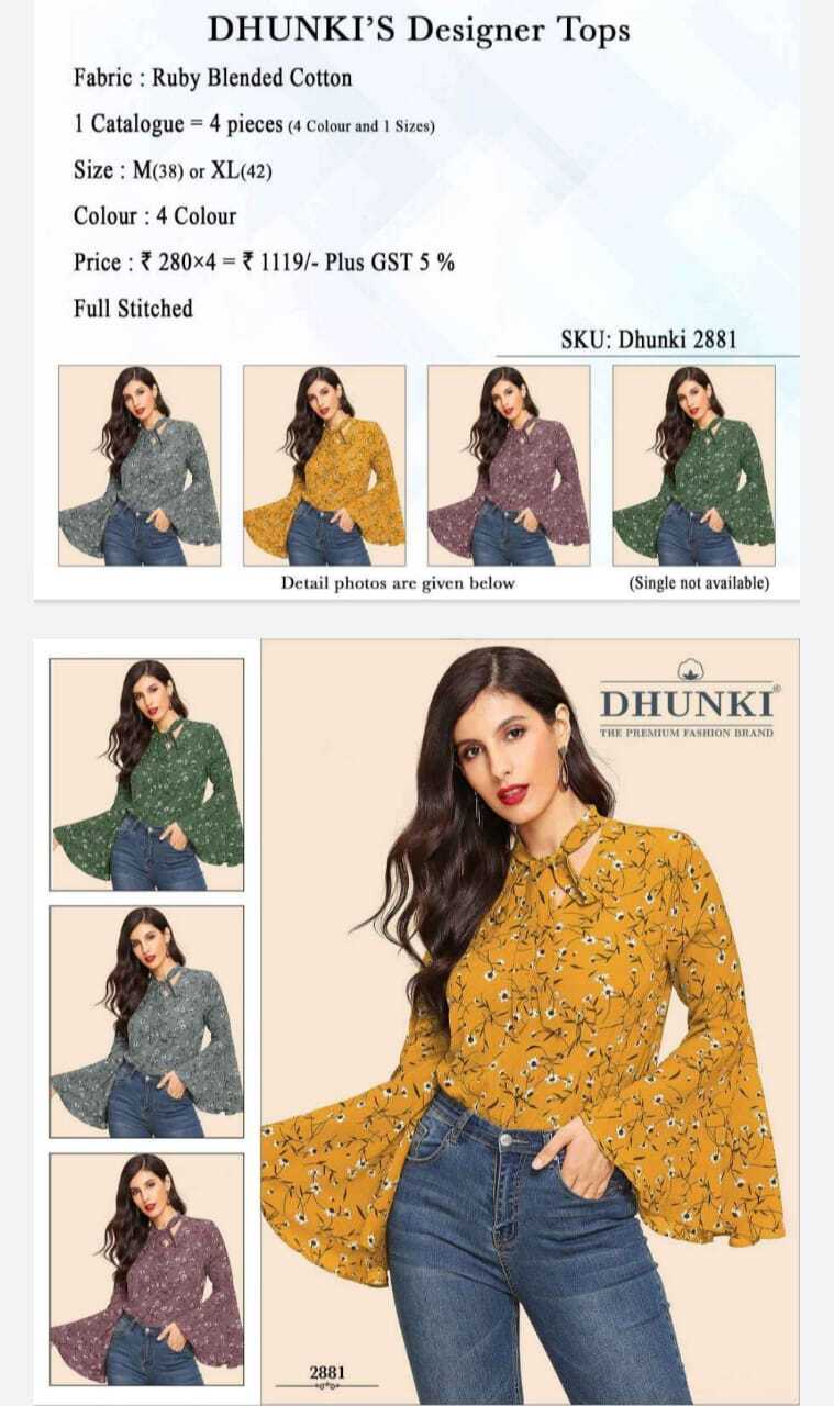 Stylist Top - Ajanta Fabric (95% Polyester, 5% Spandex), Available In Sizes S, M, L, Xl & 5 Color Options | Full Stitched Design For Comfort