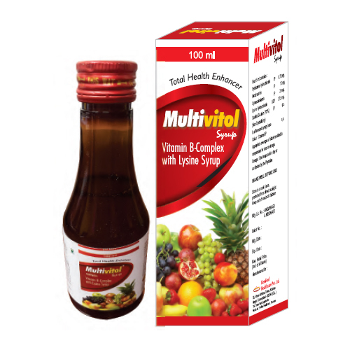 लाइसिन सिरप के साथ 100 मिलीलीटर विटामिन बी-कॉम्प्लेक्स सामान्य दवाएं