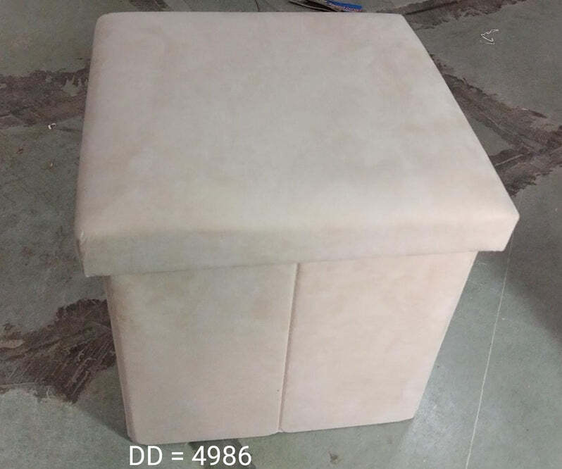 Mix Color Living Room Cube Shape Sitting Stool With Storage Box