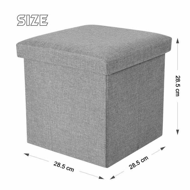 Mix Color Living Room Cube Shape Sitting Stool With Storage Box