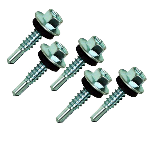 Self Drilling Screw - Iron, 4.8x25mm | Galvanized, Hexagonal Head, Ideal For Metal And Wood Applications