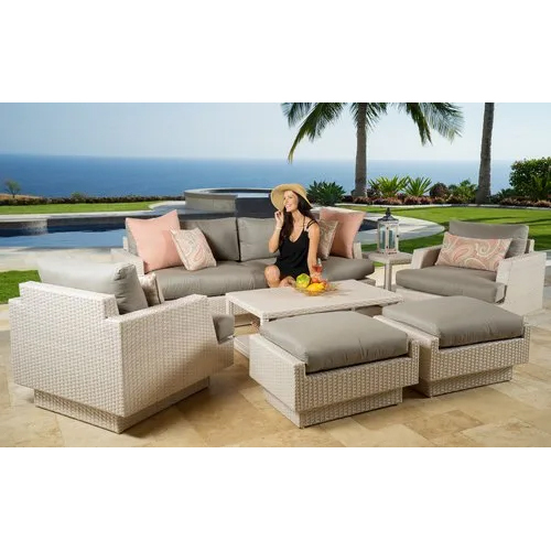 आधुनिक फर्नीचर रतन विकर सोफा सेट