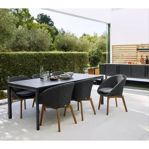 लकड़ी के फ्रेम के साथ रोप डाइनिंग सेट आवेदन: होटल