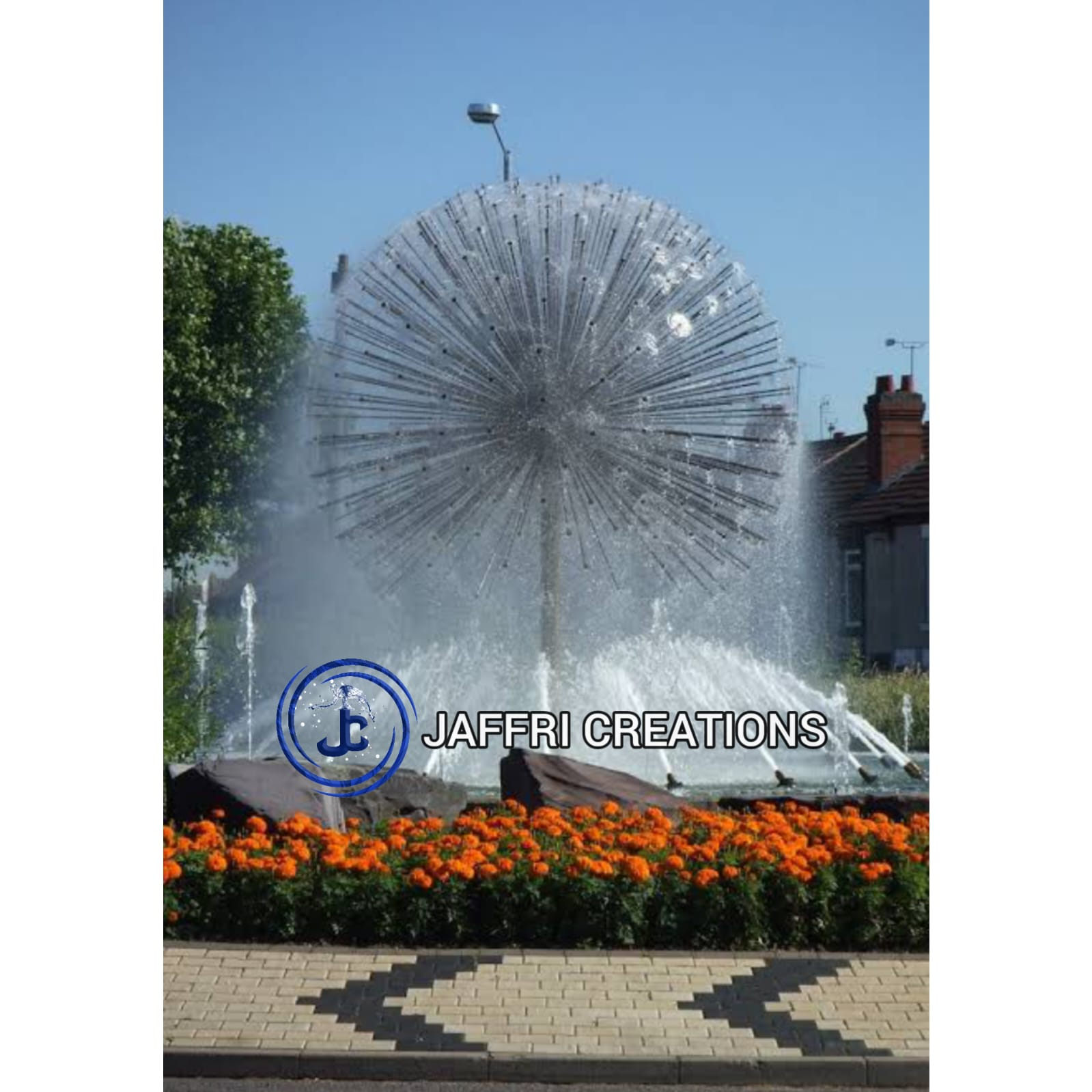 Brass And Aluminium Dandelion With Dome Fountain