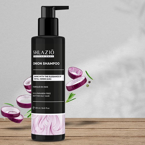 250 Ml Onion Shampoo - Gel Form, Herbal Ingredients, Pump Bottle Packaging | Nourishes, Strengthens, Reduces Hair Fall, Sulfate Free, Unisex