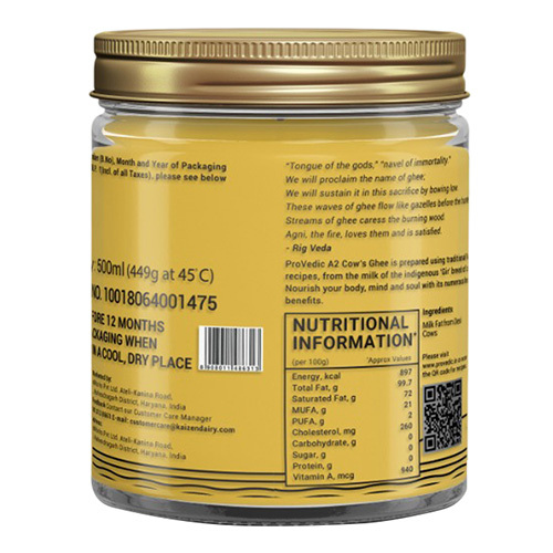 500ml A2 Ghee Age Group: Adults
