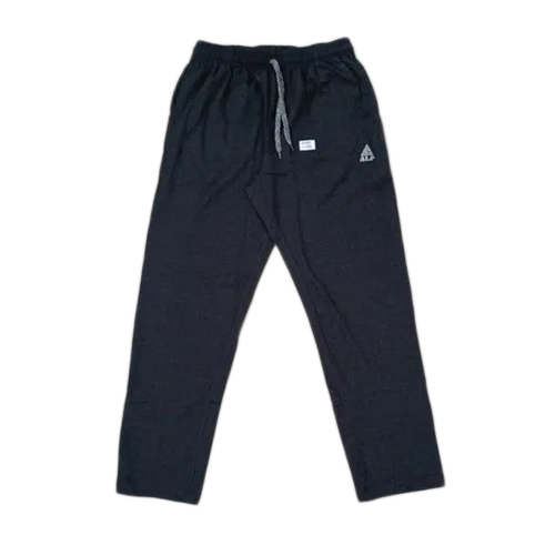 Men's Plain Cotton Blend Blue Track Pant - Adult Fit, Comfortable Design, Ideal For Active Lifestyle