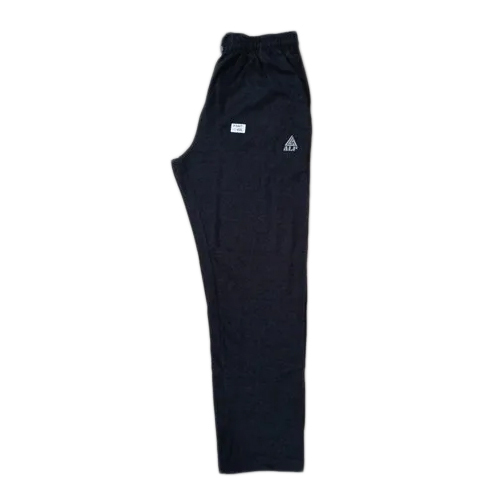 Men's Plain Cotton Blend Blue Track Pant - Adult Fit, Comfortable Design, Ideal For Active Lifestyle
