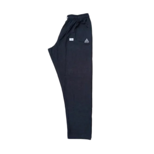 Men's Plain Cotton Blend Blue Track Pant - Adult Fit, Comfortable Design, Ideal For Active Lifestyle