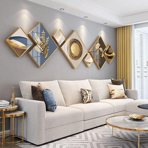 Modular Living Room Interior Design Services - Wood And Glass Materials, Variable Dimensions | Modern Aesthetic, Led Integrated Lighting, Custom Finishes, Space Planning