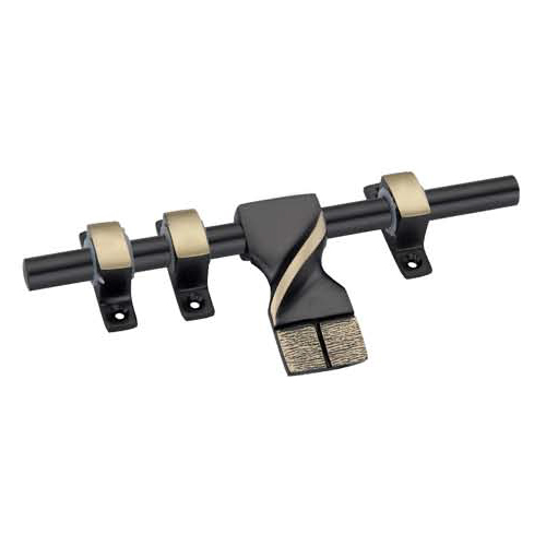 ब्लैक-गोल्डन इटैलियन एंटीक फिनिश डोर लैच