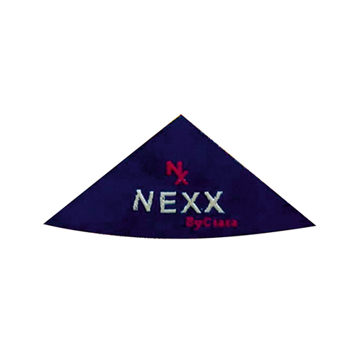 ब्लू प्रिंटेड डाई कट फ़्यूज़िंग लेबल