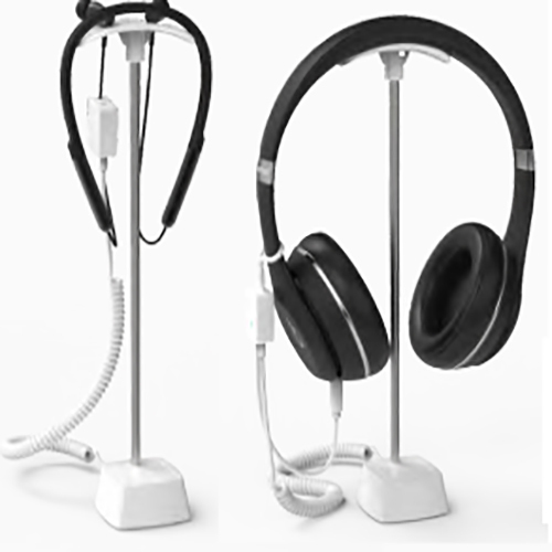 हेड फोन के लिए व्हाइट एंटी थेफ्ट सेंसर केबल