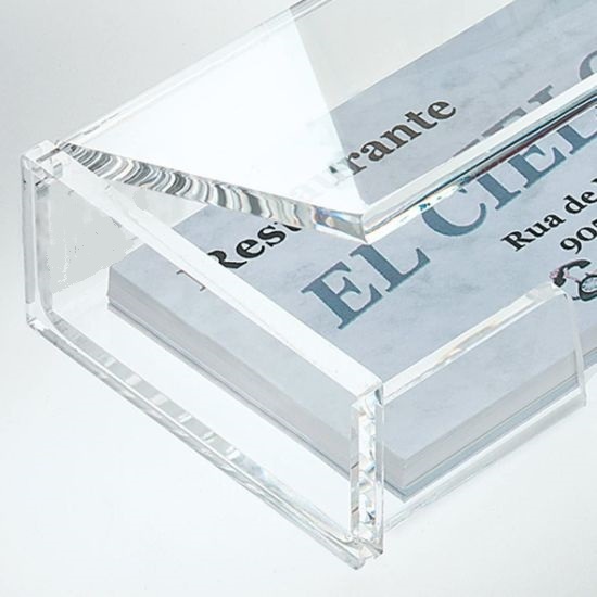 Acrylic Business Card Holder Acrylic Visiting Card Holder For Office Table Stand Cum Organizer Clear Transparent Business Card Holder Display For Desk Table (10x6x3 Cms) Premium Quality Product