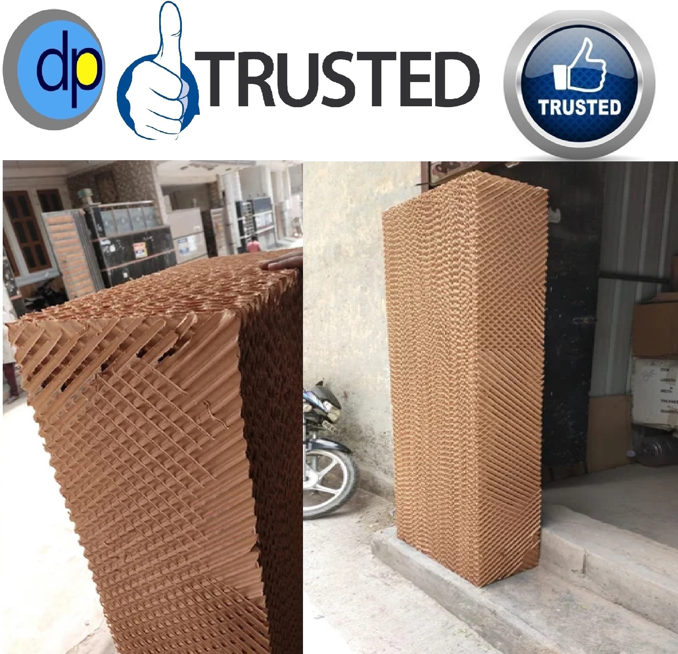 Evaporative Cooling Pad - 600x600x50 Mm To 1800x600x300 Mm | Ideal For Livestock, Greenhouses, Industrial Applications, And Efficient Humidification