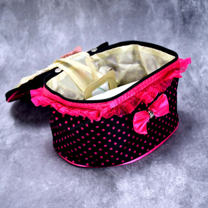 Makeup Pouch Bag - 20x14x13 Cm, Mix Color | Lightweight At 122 Gm, Ideal For Travel Use, Convenient Storage For Women