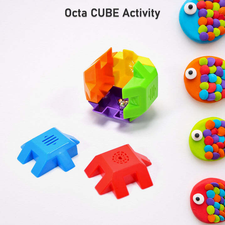Octa Cube Activity Cube - Plastic, 7x7x7 Cm, Multicolor | Engaging 6-sided Learning Toy For Hand-eye Coordination And Problem Solving