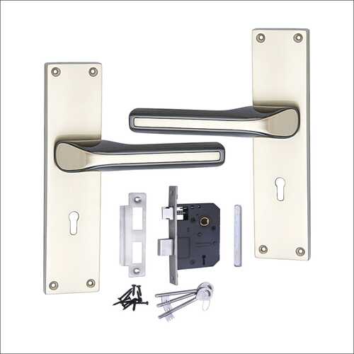 Zinc Mortice Handle - Satin Black Finish, 8 Inch Size, Ideal for Exterior and Interior Doors