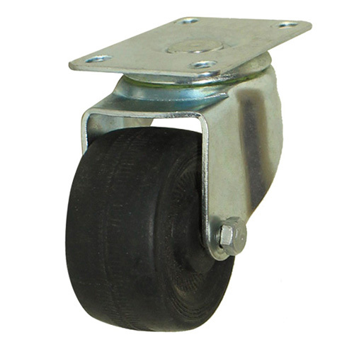 Black 2.5 Inch Rubber Caster Wheel