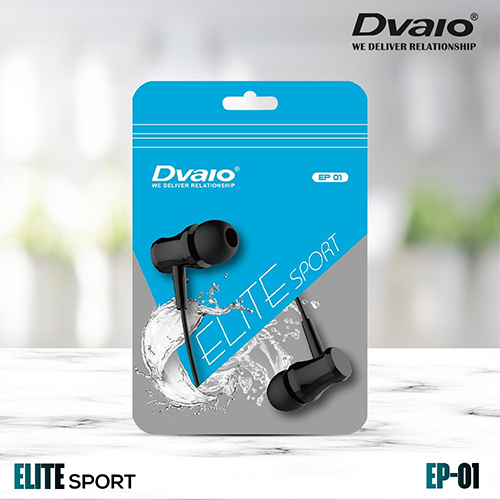 Black Dvaio Ep- 01 वायर्ड इन द ईयर हेडफ़ोन (माइक के साथ हाँ असॉर्टेड)