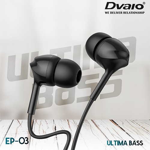 Dvaio Ep- 03 वायर्ड इन द ईयर हेडफ़ोन (माइक के साथ हां असॉर्टेड) बॉडी मटीरियल: Abs