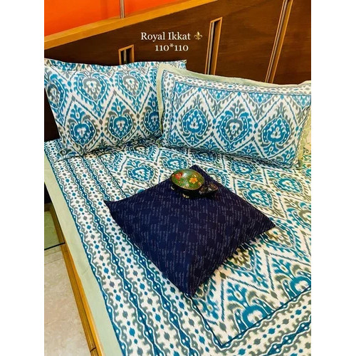 Blue King Size Cotton Bed Sheet