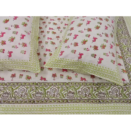 Blue King Size Cotton Bed Sheet