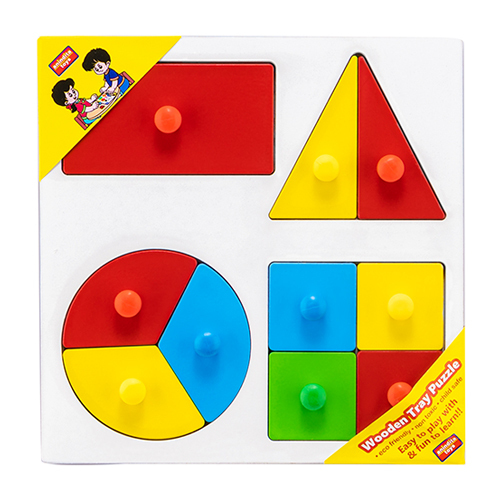 Shape Fractions Puzzle With Knobs Age Group: 3 Year Plus
