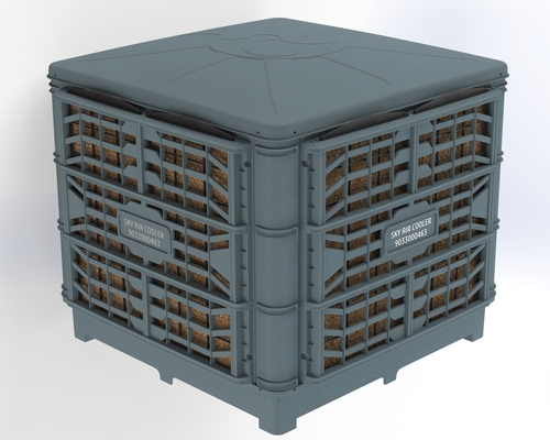 व्हाइट/ग्रे बॉटम डिस्चार्ज डक्ट एयर कूलर
