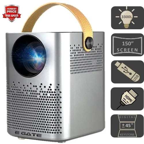 Egate I9 Pro-max Cube Portable Projector Brightness: 3300 Lumens