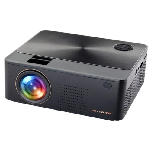 Egate E11k63 Lcd Projector - 4200 Lumens Brightness, 1920x1080 Resolution, Portable Design, Classic Black Color