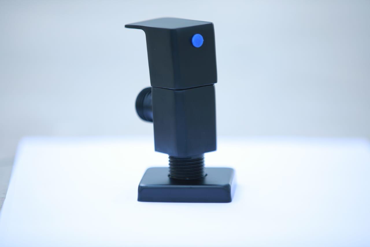 Brass Angle Cock - Oval Shape, Silver Finish With Blue, Black, Rose Gold, And Gold Color Options | Versatile Plumbing Accessory