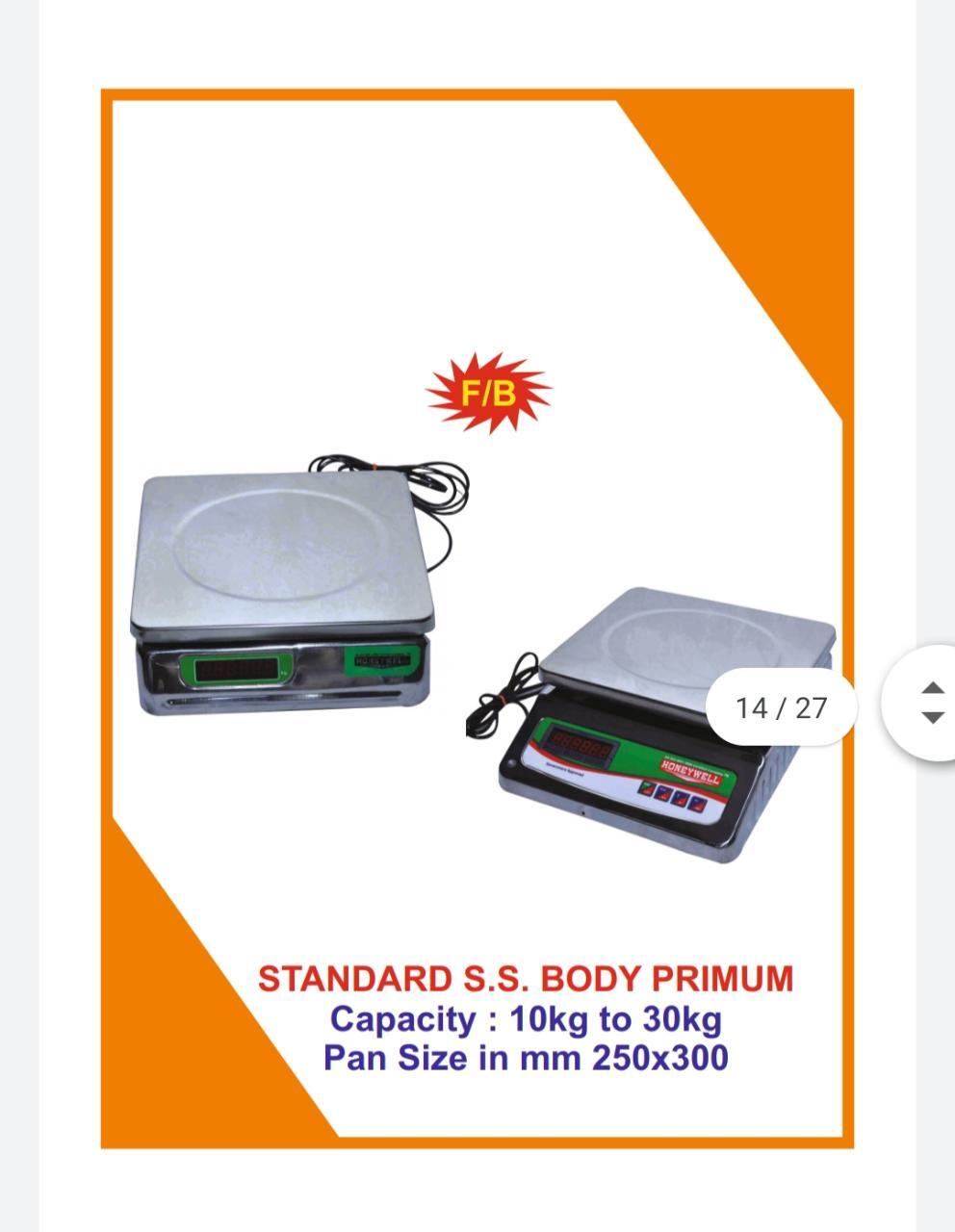 Honeywell Brand Table Top Weighing Scale S.s Body Pole Accuracy: 1/2/5 Gm Gm