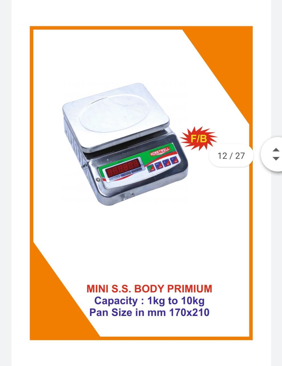 Honeywell Brand Table Top Weighing Scale S.s Body Pole Accuracy: 1/2/5 Gm Gm