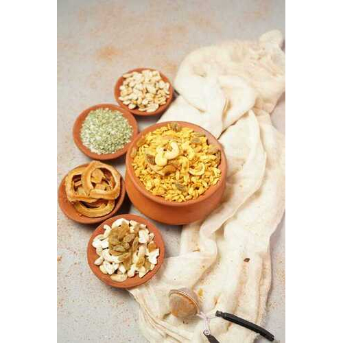 Chivda Namkeen - Flattened Rice Snack Mix, Spicy Flavor With Dried Peas & Nuts | Good Quality, First Class Taste