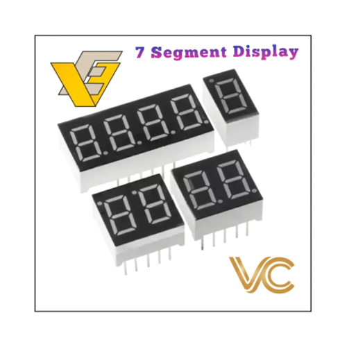 1.8 Inch 1 Digit Amber Cc 7 Segment Led Display - Black And Gray Color | Ideal For Industrial Applications