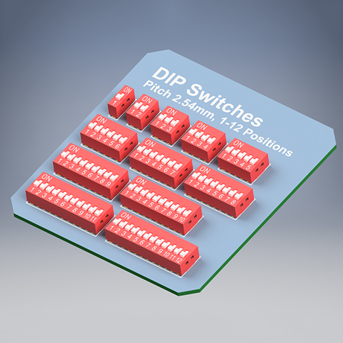 12 Way Red Smd Switch - Industrial Grade , High Visibility Red Design For Optimal Performance