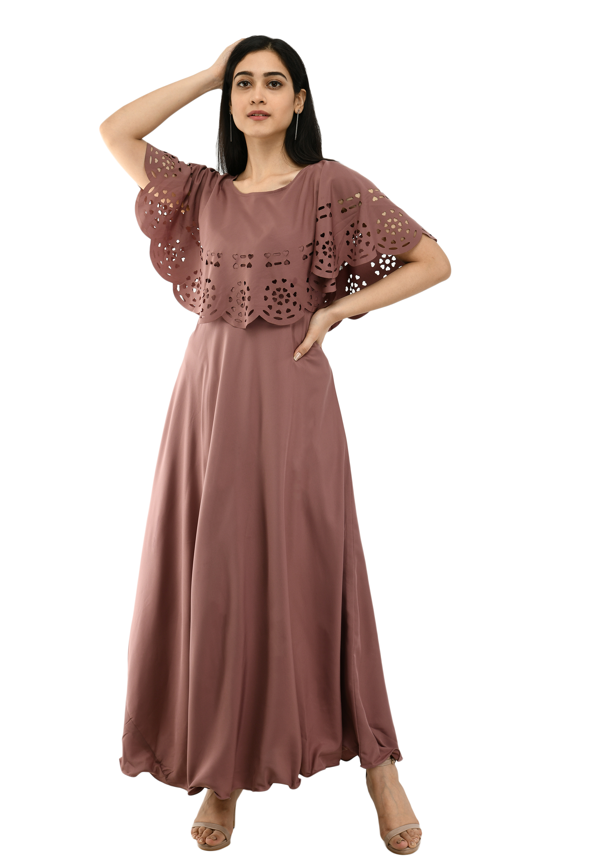 white christmas dresses OFF-SHOULDER POLY CREPE GOWN | CULT MIA main image 0