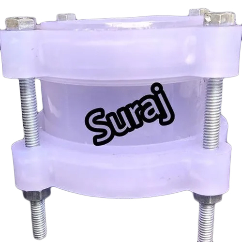 Pp White D Joint - Plastic Coupling, 4x4x4 Inches | Water Pipe Joint, Available In Various Sizes, Flexible Connecting Type, Pure White Finish