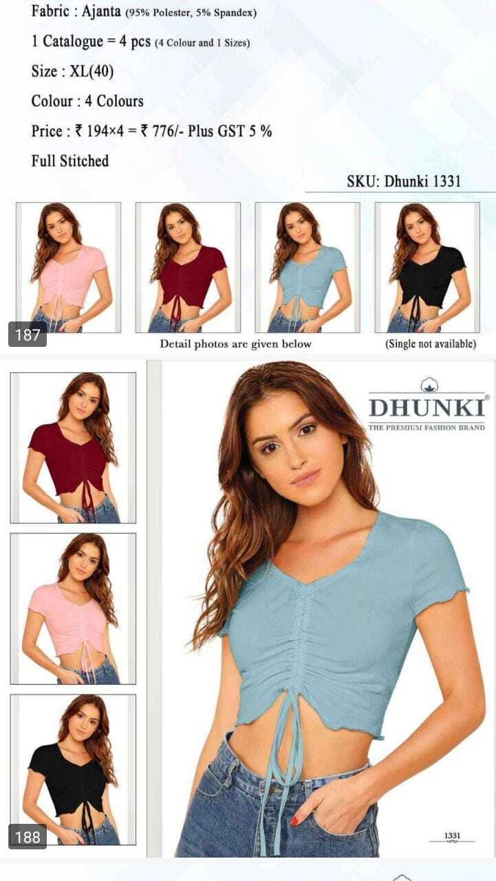 Set Wise Top 6 - Cotton Blend, Rayon, Lycra, Georgette, Polyester, Chiffon Mix, Multi-color, Assorted Fits, Sleeveless To Bell Sleeve
