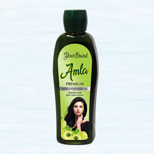 Amla Non Sticky Hair Oil - Green Oil, Boosts Hair Growth and Prevents Breakage, 36 Months Shelf Life