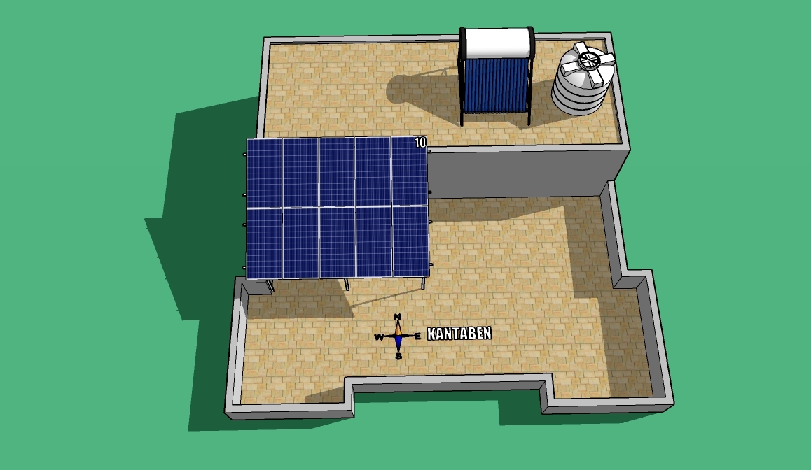 Solar Rooftop System 3.35kw - Material: Polycrystalline Silicon